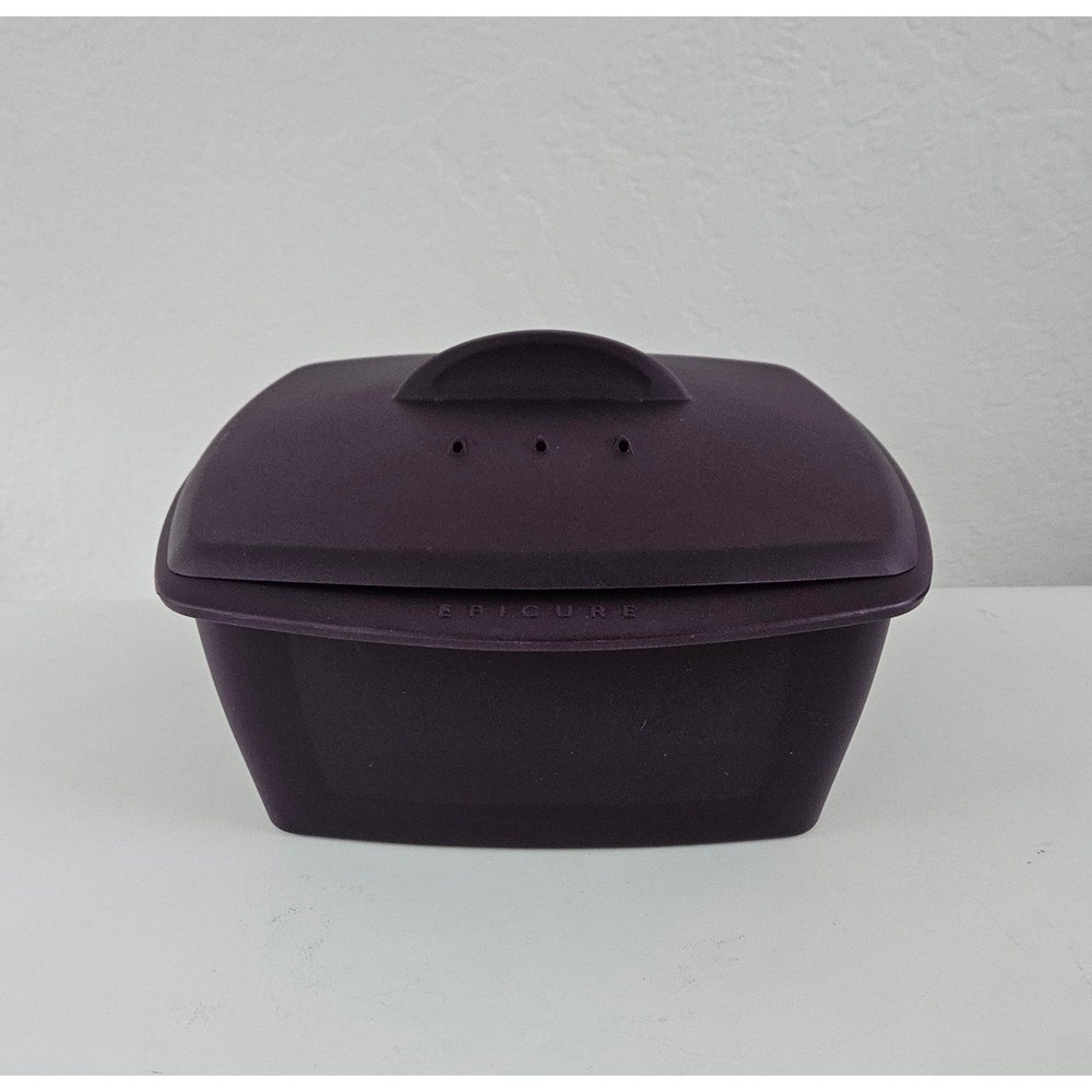 Epicure Multipurpose Steamer 3 Piece Purple Silicone Microwave Oven Cooker